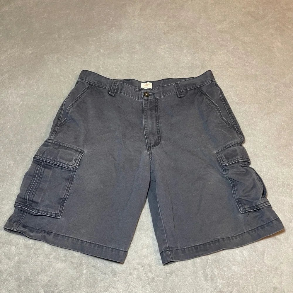 Dockers Shorts Mens 34 Gray Cotton Cargo Casual Outdoor Utility Hiking Work Y2K